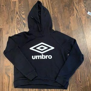 Black Umbro Hooded Sweatshirt L